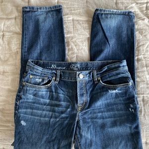 Loft distressed boyfriend jeans
